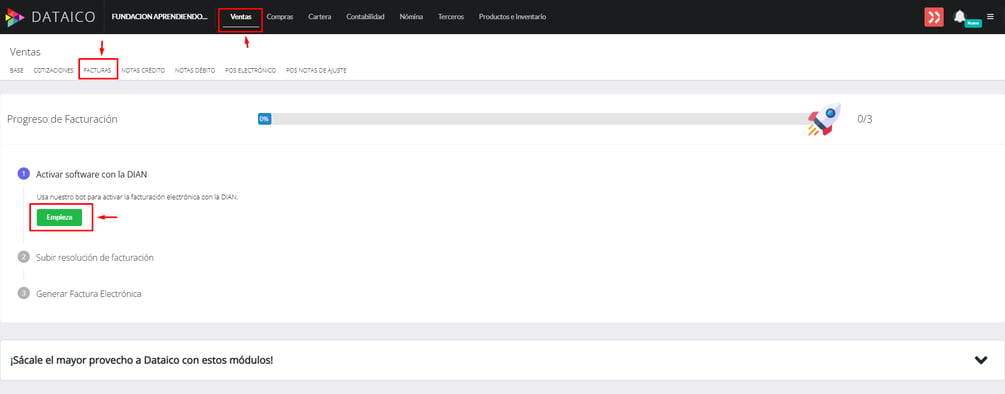 ¿Cómo activar y conectar Dataico con la DIAN para hacer facturación ...