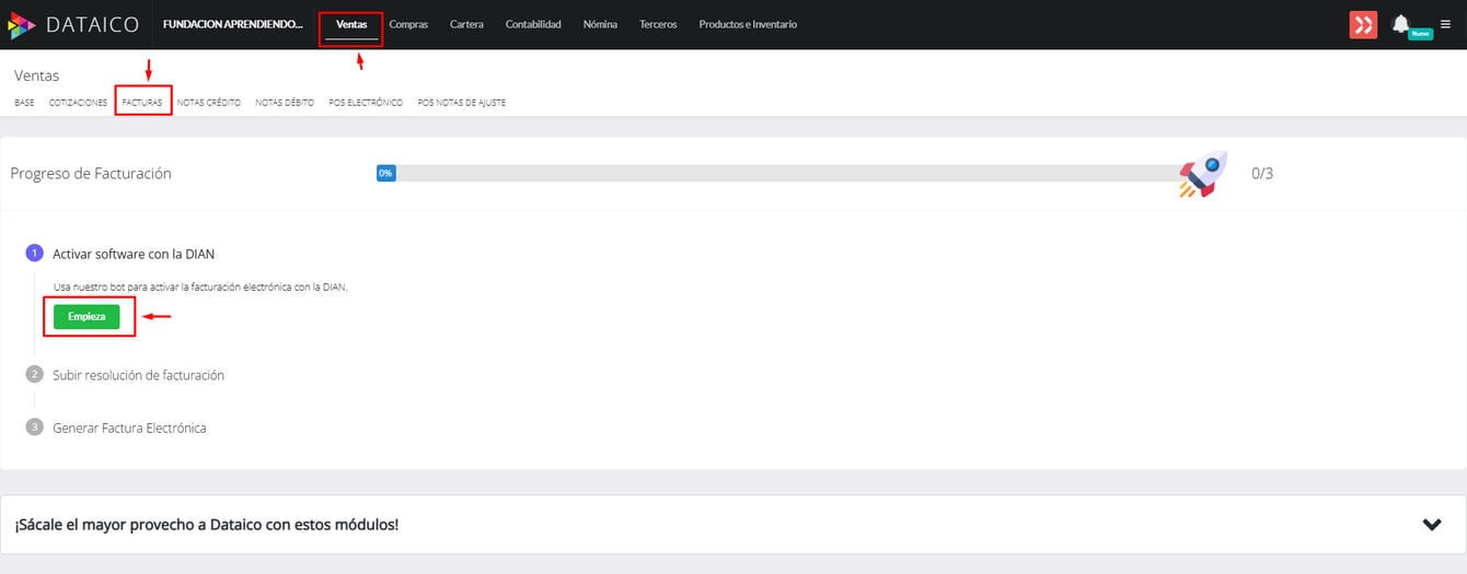 ¿Cómo activar y conectar Dataico con la DIAN para hacer facturación ...