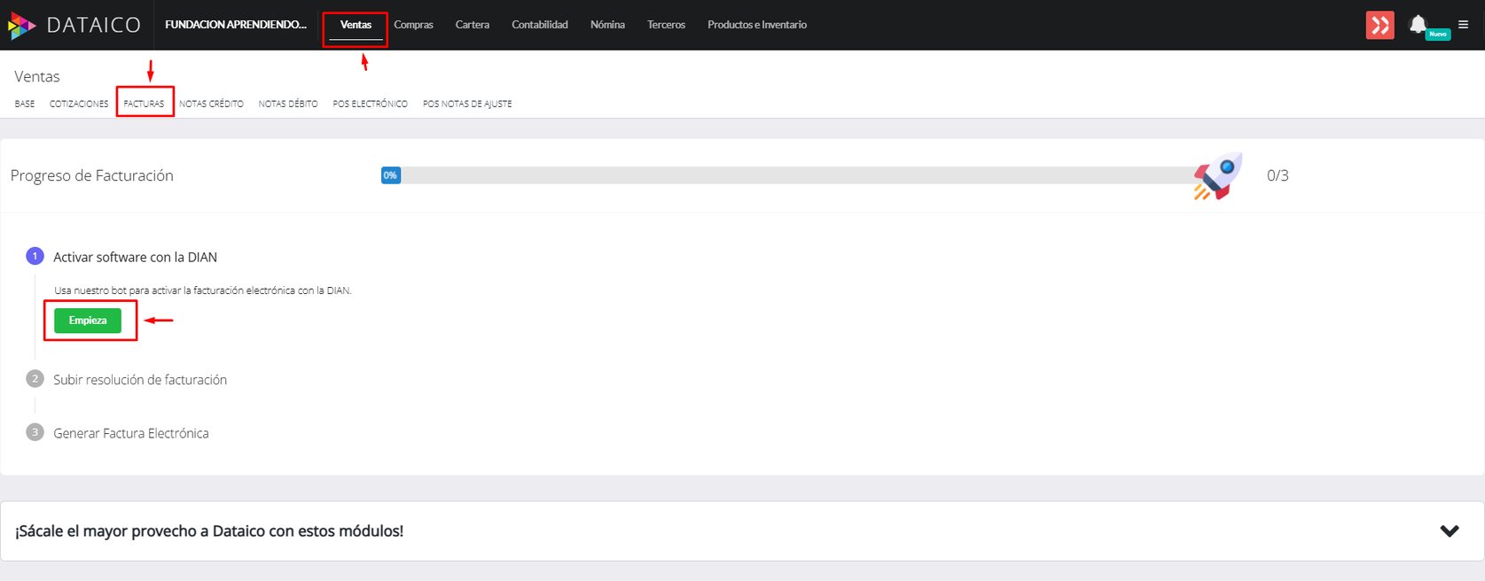 ¿Cómo activar y conectar Dataico con la DIAN para hacer facturación ...