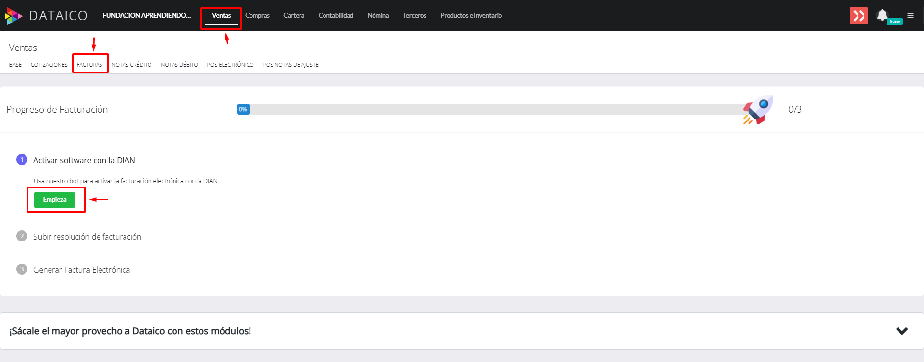 ¿Cómo activar y conectar Dataico con la DIAN para hacer facturación ...